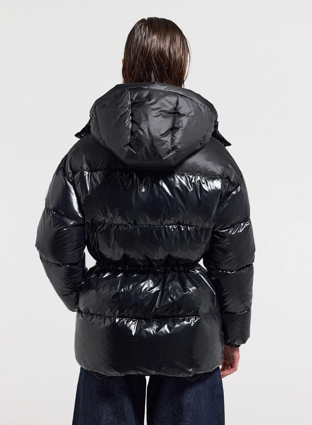 Doudoune brillante à capuche femme Pyrenex Alexa noire