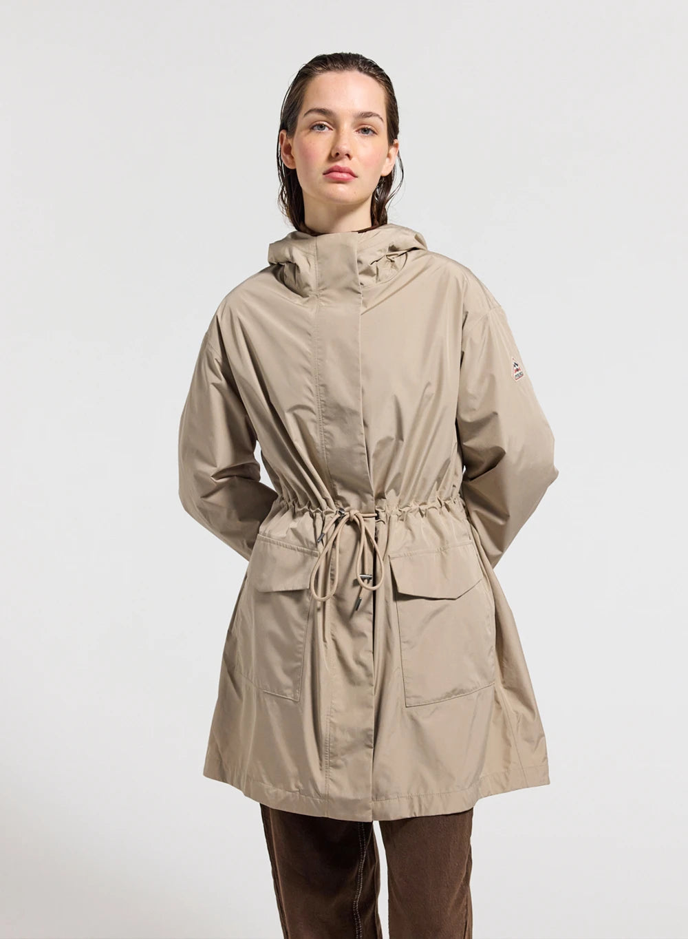 Pyrenex Grace women's light beige raincoat-1