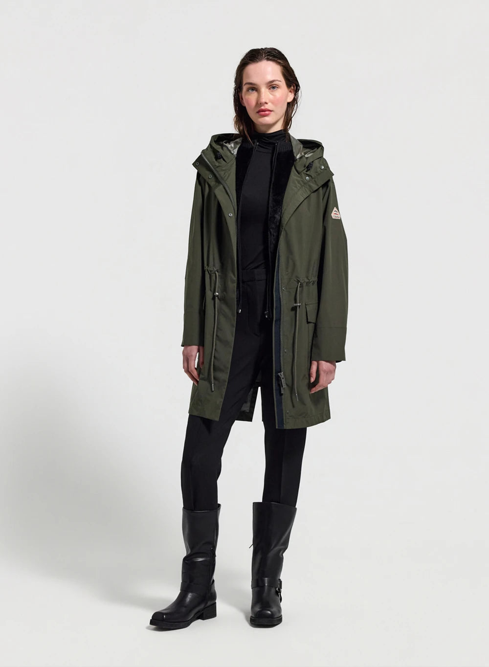 Imperméable femme Pyrenex Grace kaki foncé