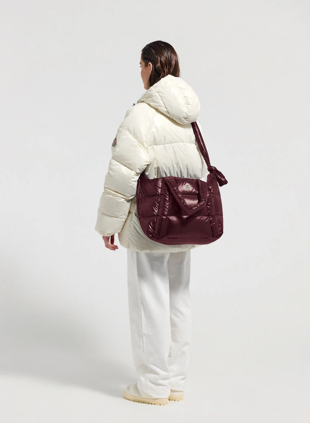 Gesteppte Cabas-Tasche aus Daune Hollow Bordeaux-2