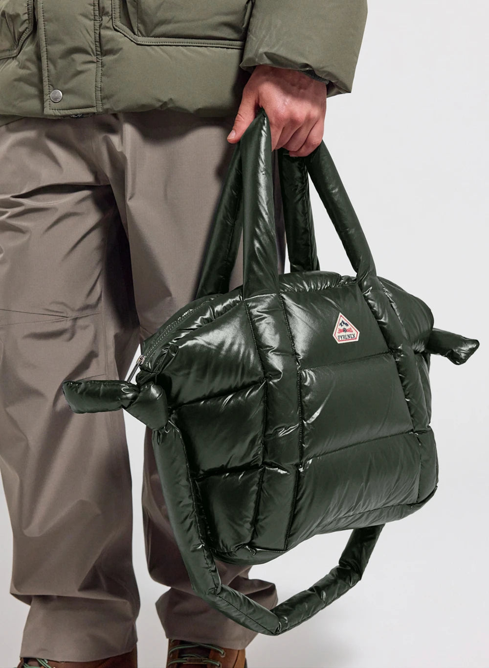 Gesteppte Tragetasche aus Daunen Hollow dunkelkhaki
