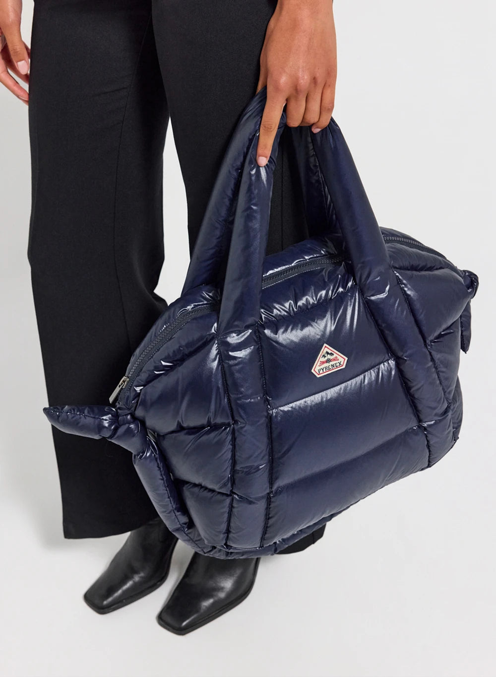 Gesteppte Tragetasche mit Daunen Hollow Marineblau-1