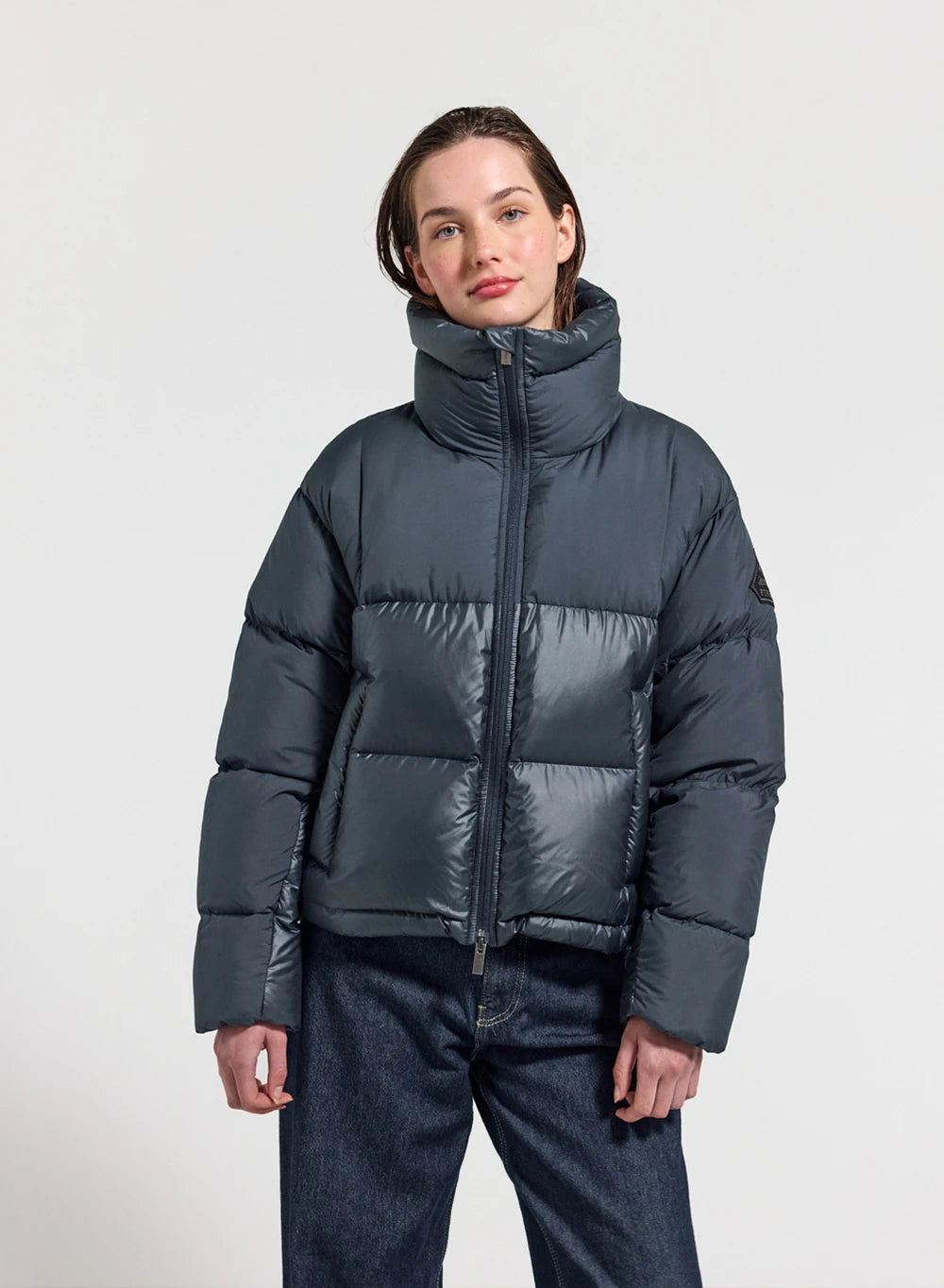 Doudoune courte Pyrenex femme Cezy made in Saint Sever bleu foncé