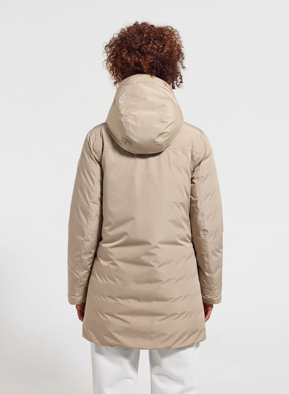 Pyrenex Easy beige women's waterproof parka in natural down-5