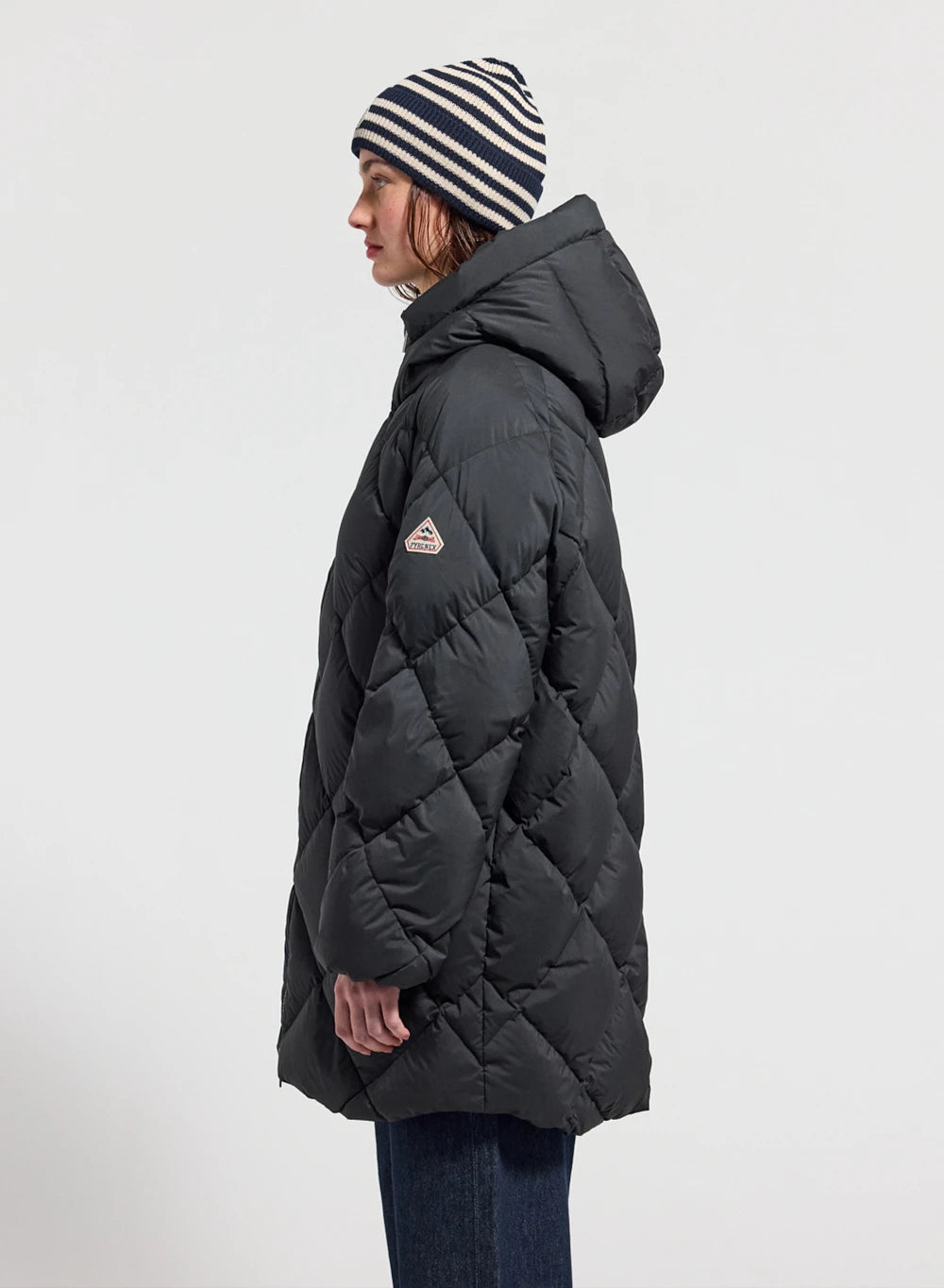 Doudoune longue à capuche femme Pyrenex Adele Parka noire