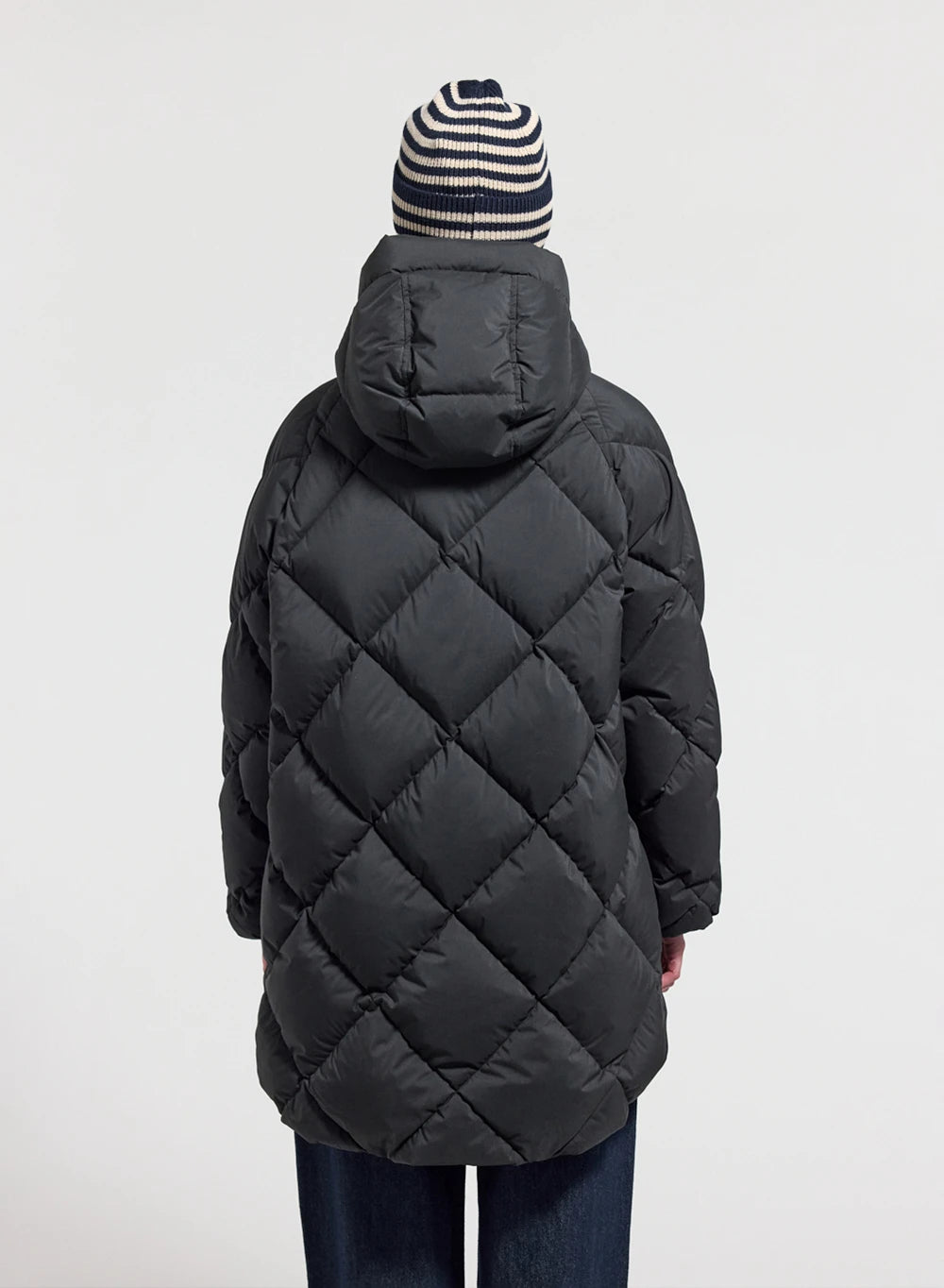 Pyrenex Adele Women's Long Hooded Puffer Jacket Black Parka-5