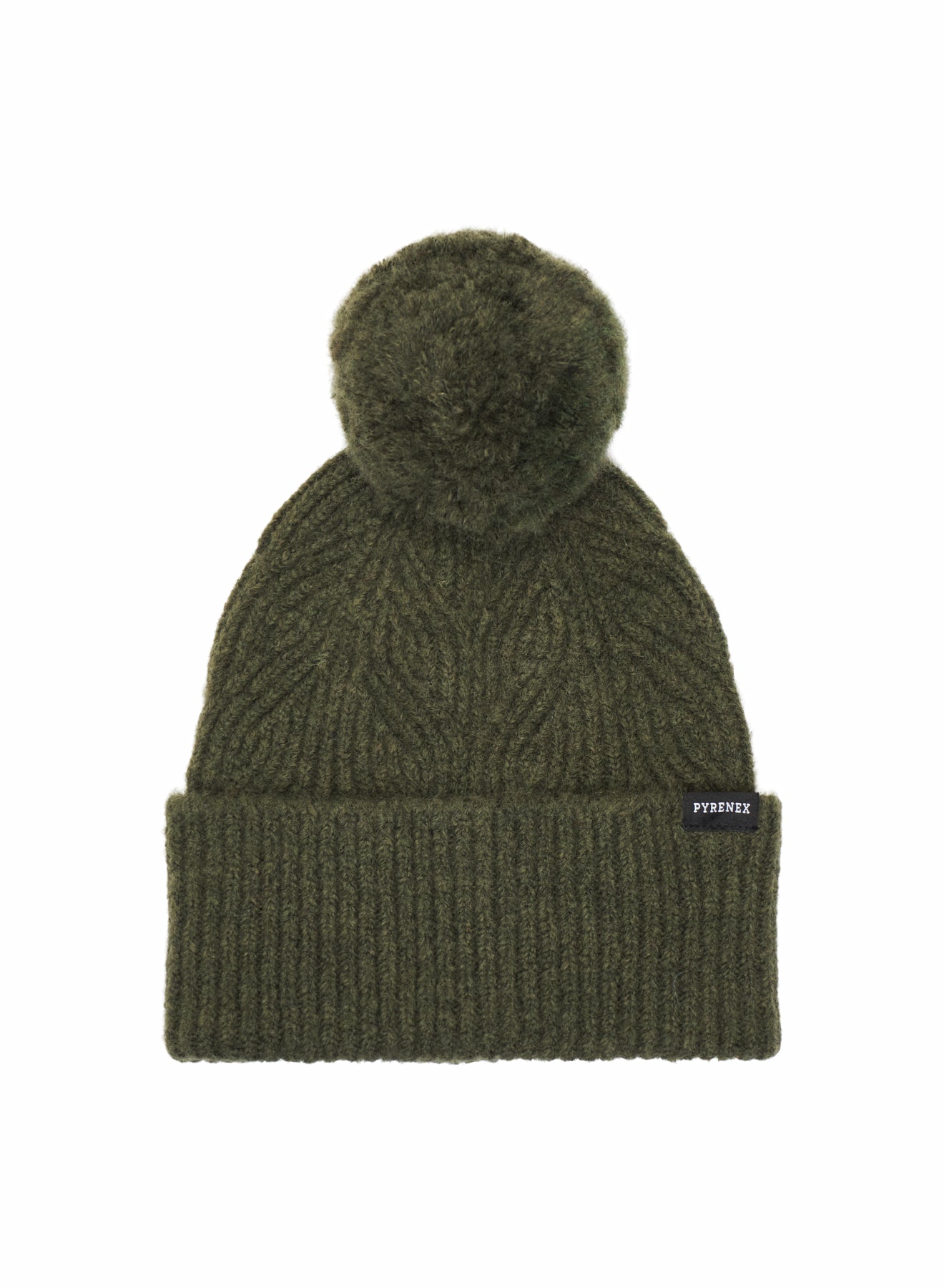 Elur dark khaki pom-pom beanie-2