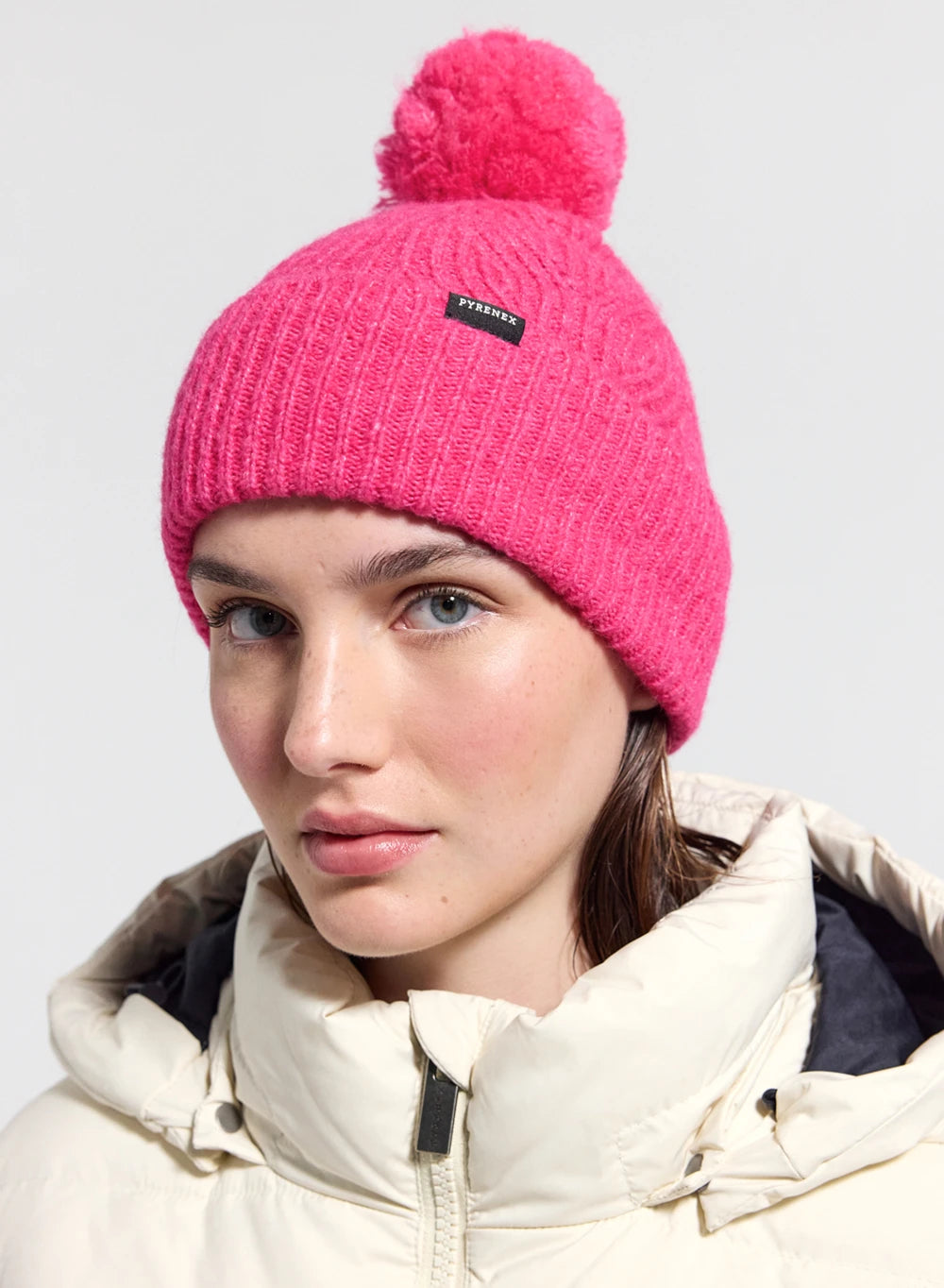 Mütze mit Bommel Elur Rosa