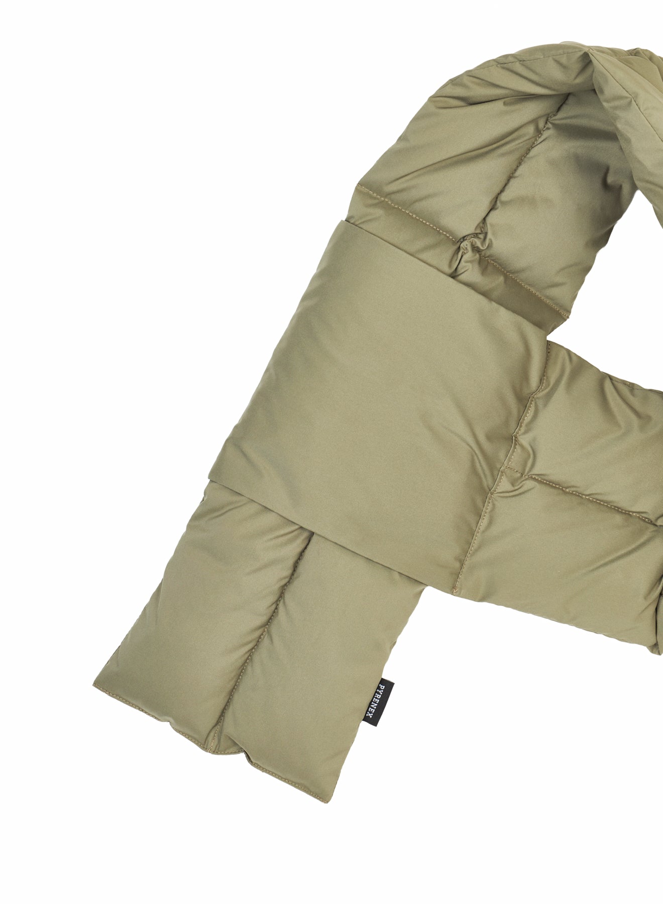 Lucie quilted down scarf, light khaki-3
