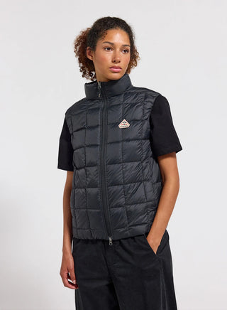 Chaqueta de plumón ultraligera sin mangas para mujer Pyrenex Sunray negra