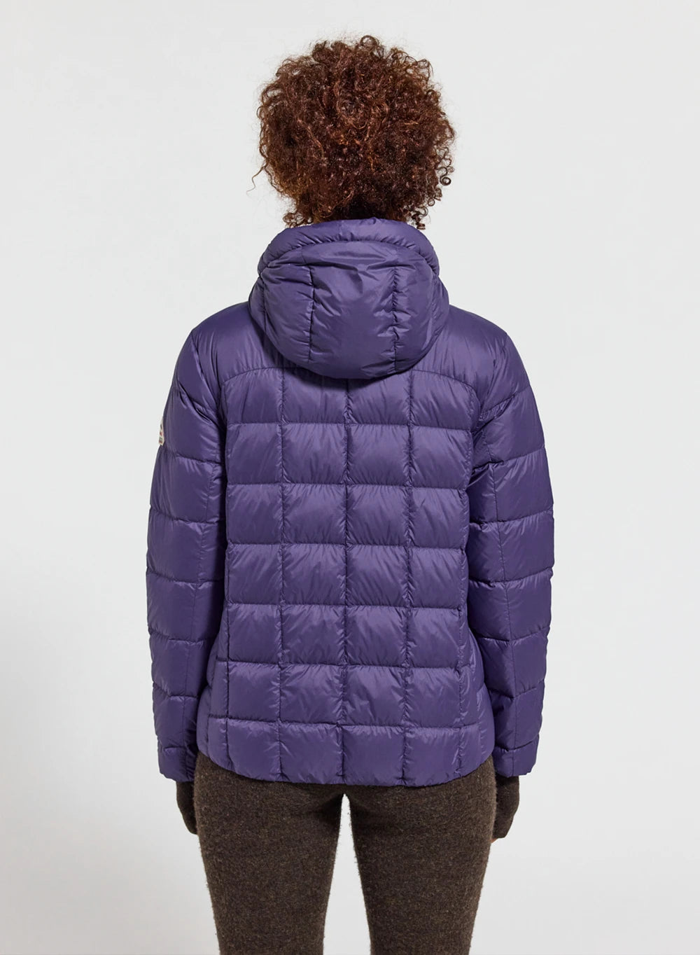 Pyrenex Sunray women's ultra-lightweight hooded down jacket in purple-4