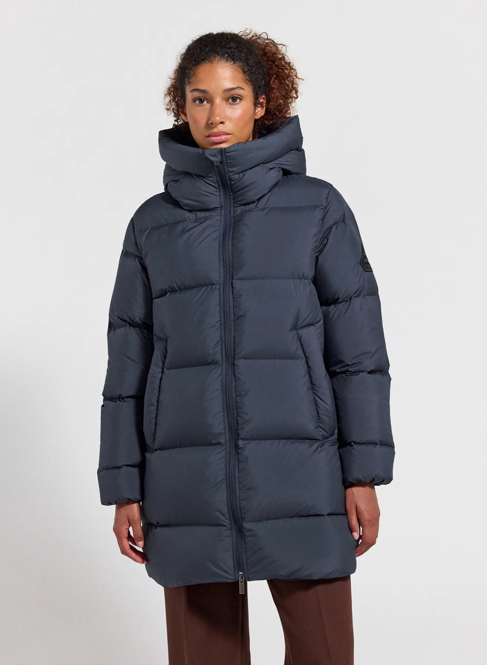 Halblanges Daunenjacke Pyrenex Damen Colibri Made in Saint-Sever Dunkelblau-1