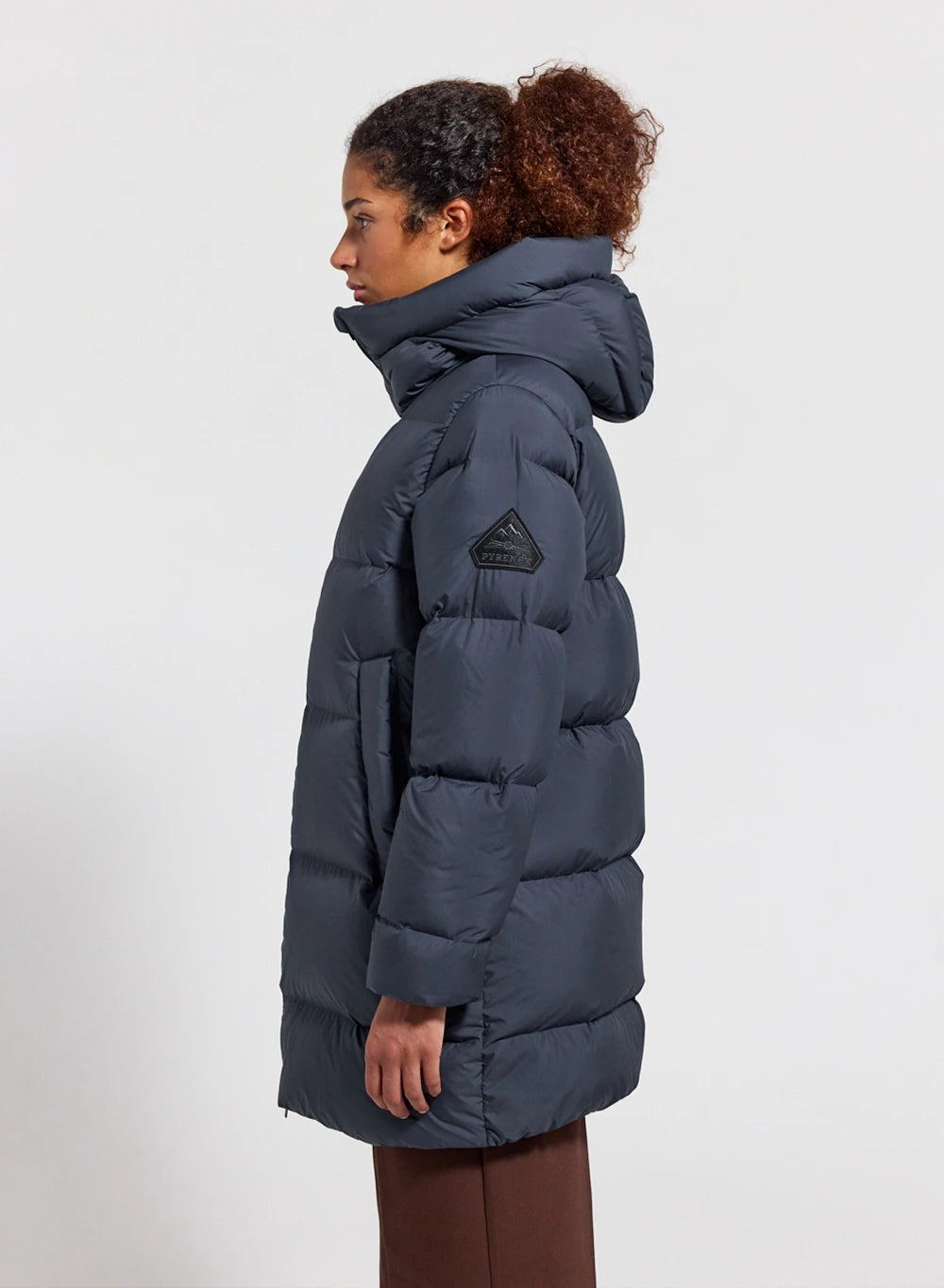 Halblanges Daunenjacke Pyrenex Damen Colibri Made in Saint-Sever Dunkelblau-4