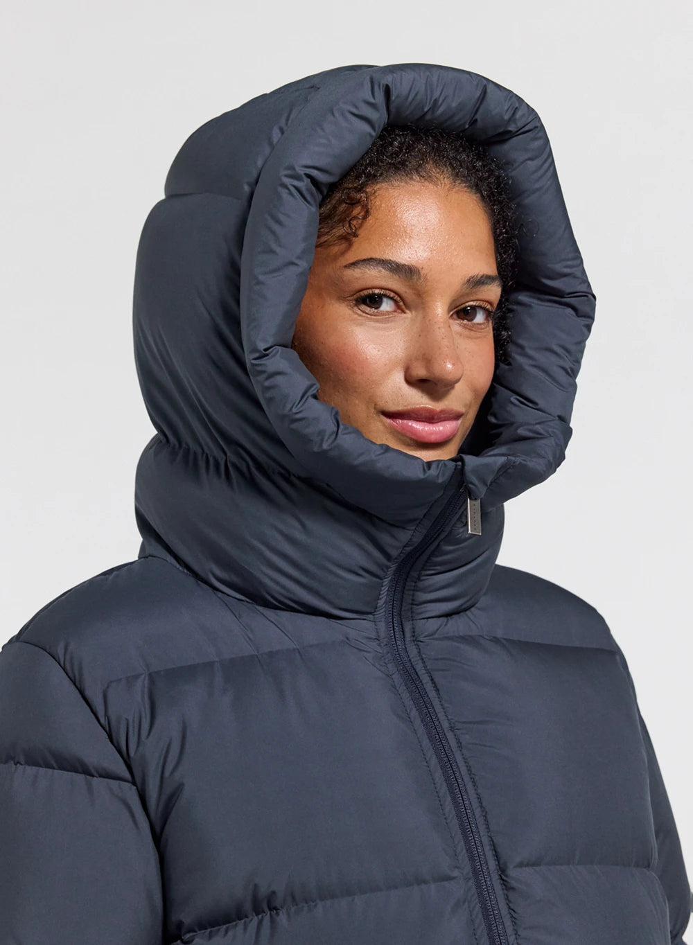 Halblanges Daunenjacke Pyrenex Damen Colibri Made in Saint-Sever Dunkelblau-6