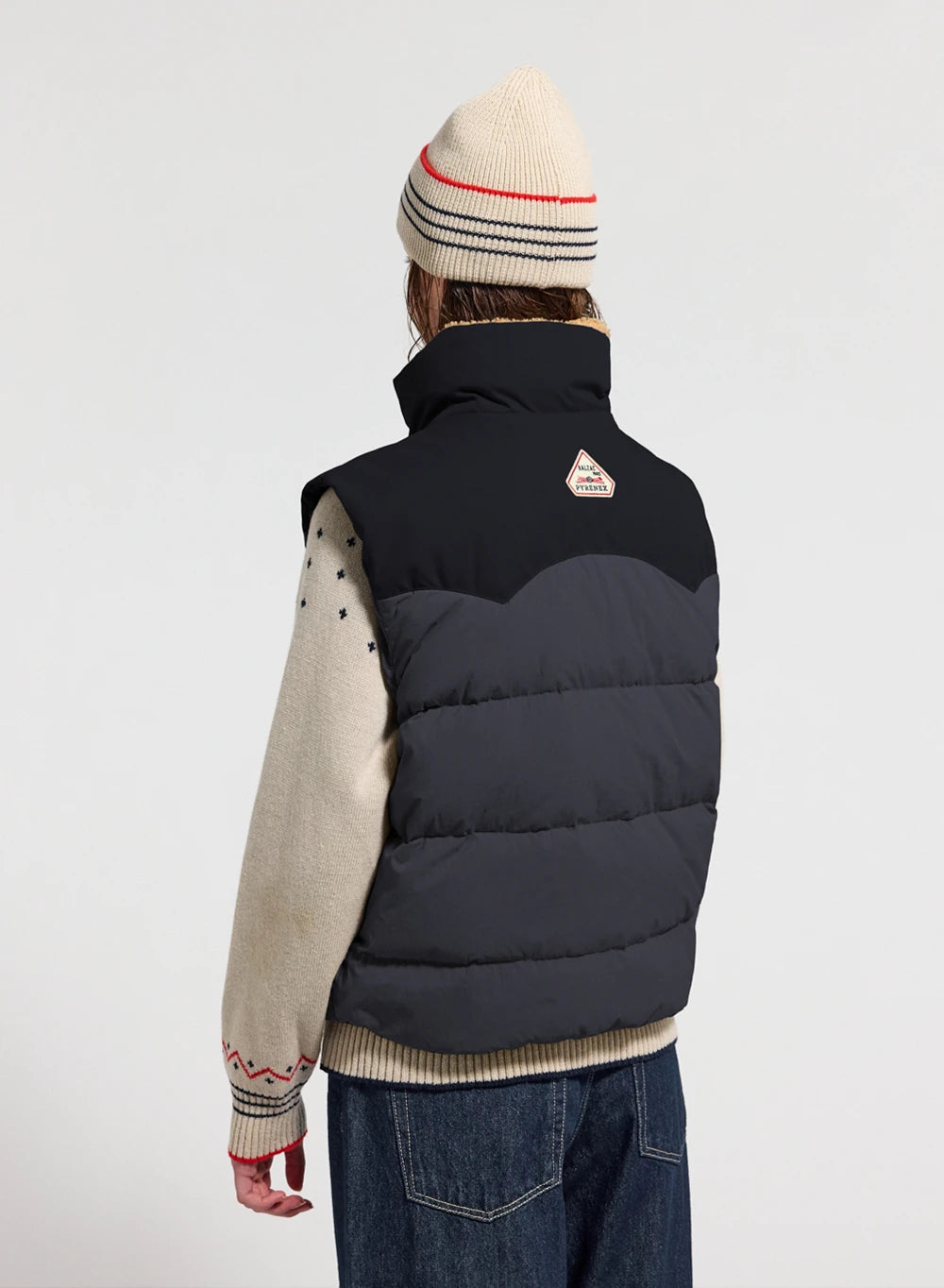Doudoune sansa manches Arsène femme Pyrenex x Balzac bleu foncé