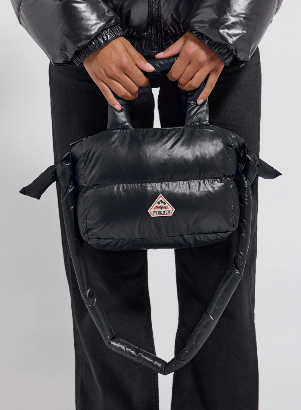 Sac à main matelassé en duvet Argi noir