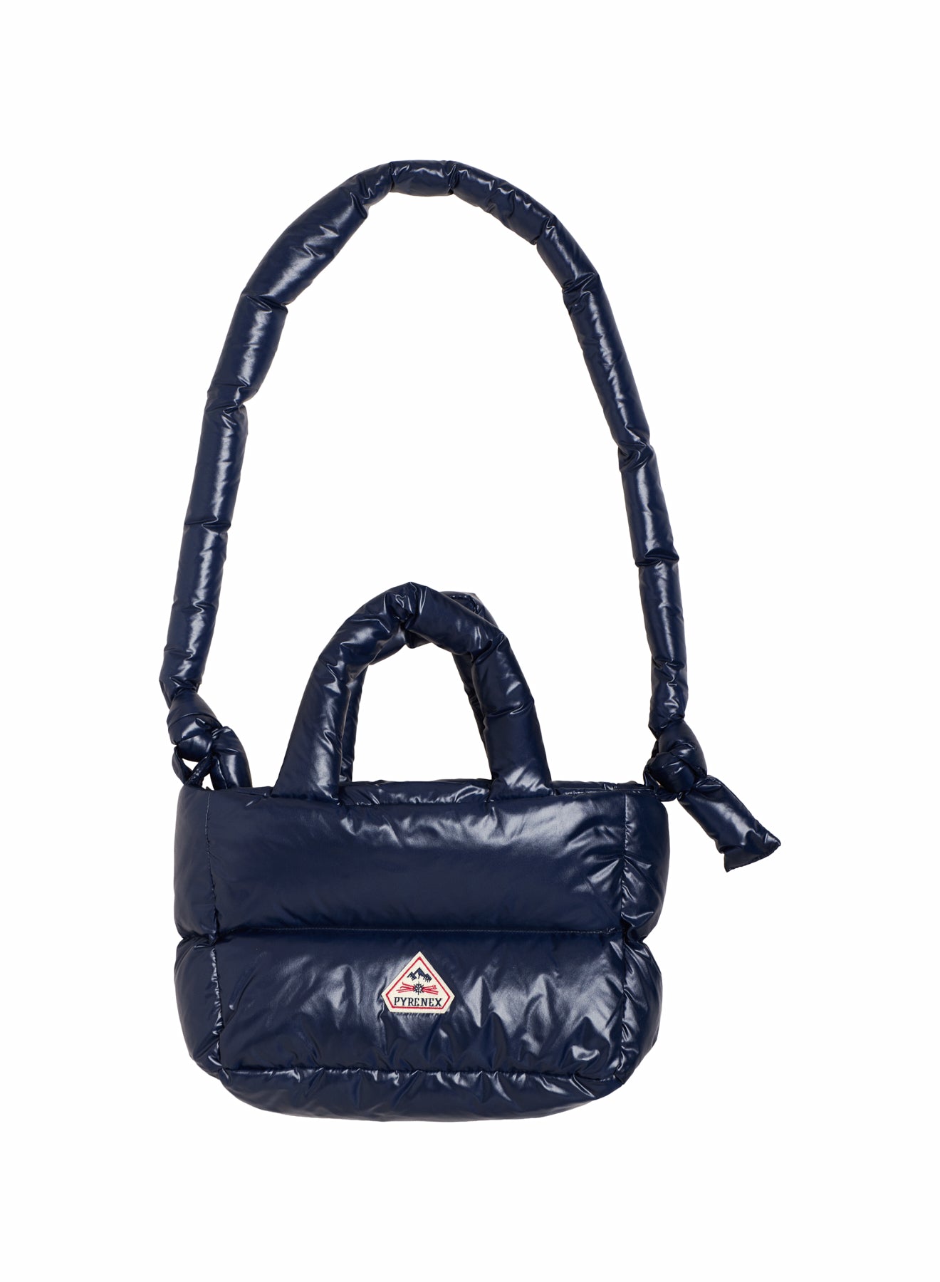 Sac à main matelassé en duvet Argi bleu marine