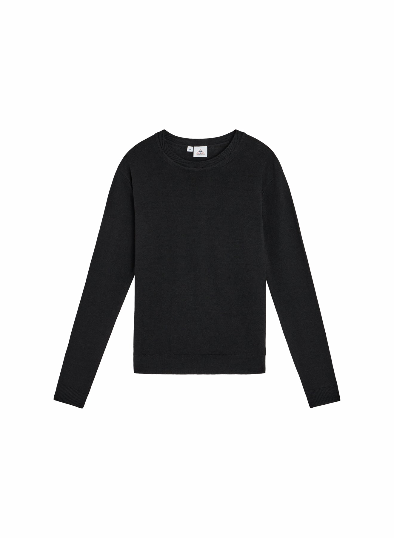 Feiner Rundhals-Pullover aus Merinowolle für Damen Mysig Schwarz