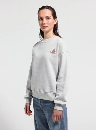 Rundhals-Sweatshirt Damen Pyrenex x Balzac Virgile hellgrau
