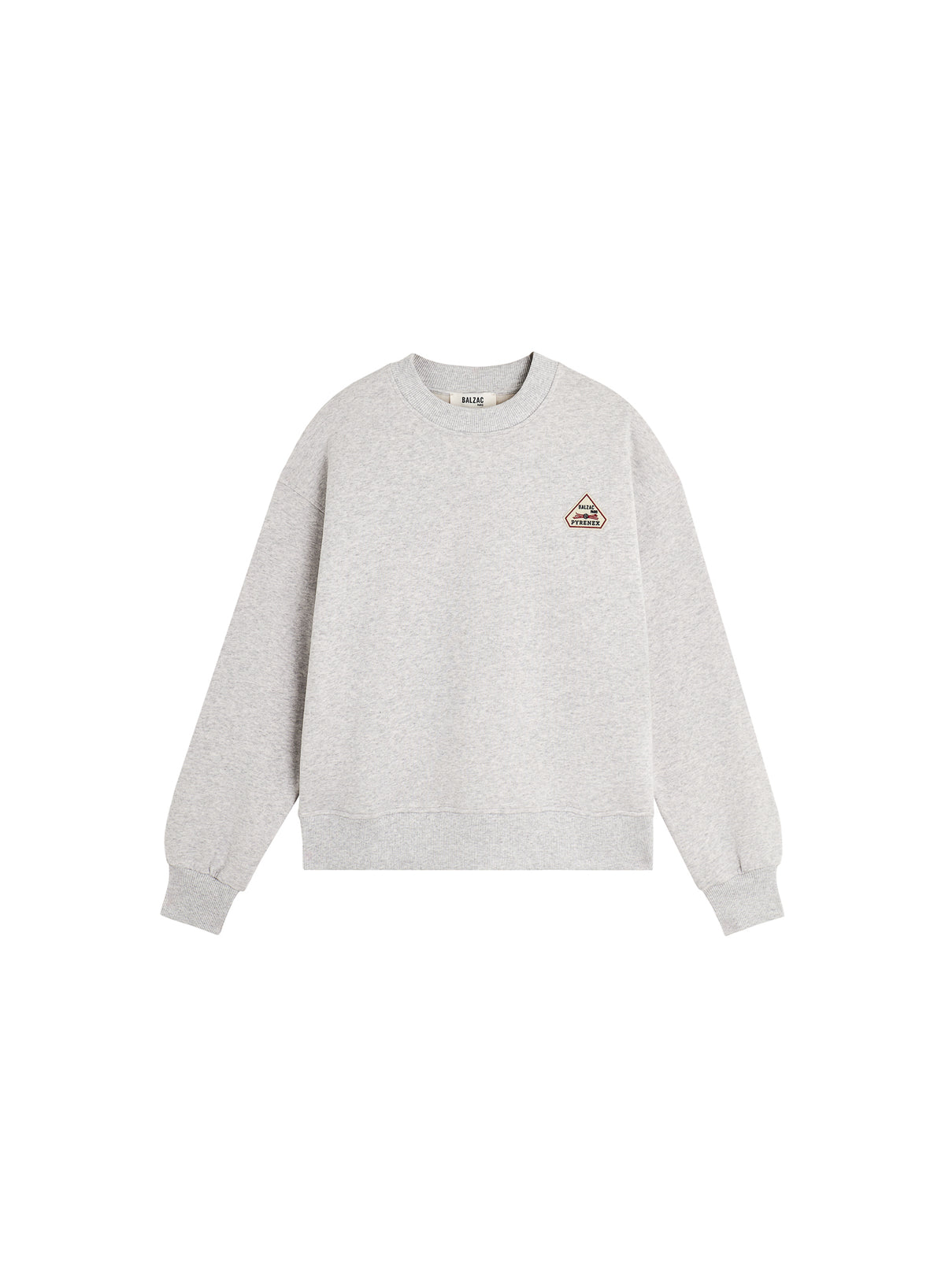 Sweat à col rond femme Pyrenex x Balzac Virgile gris clair