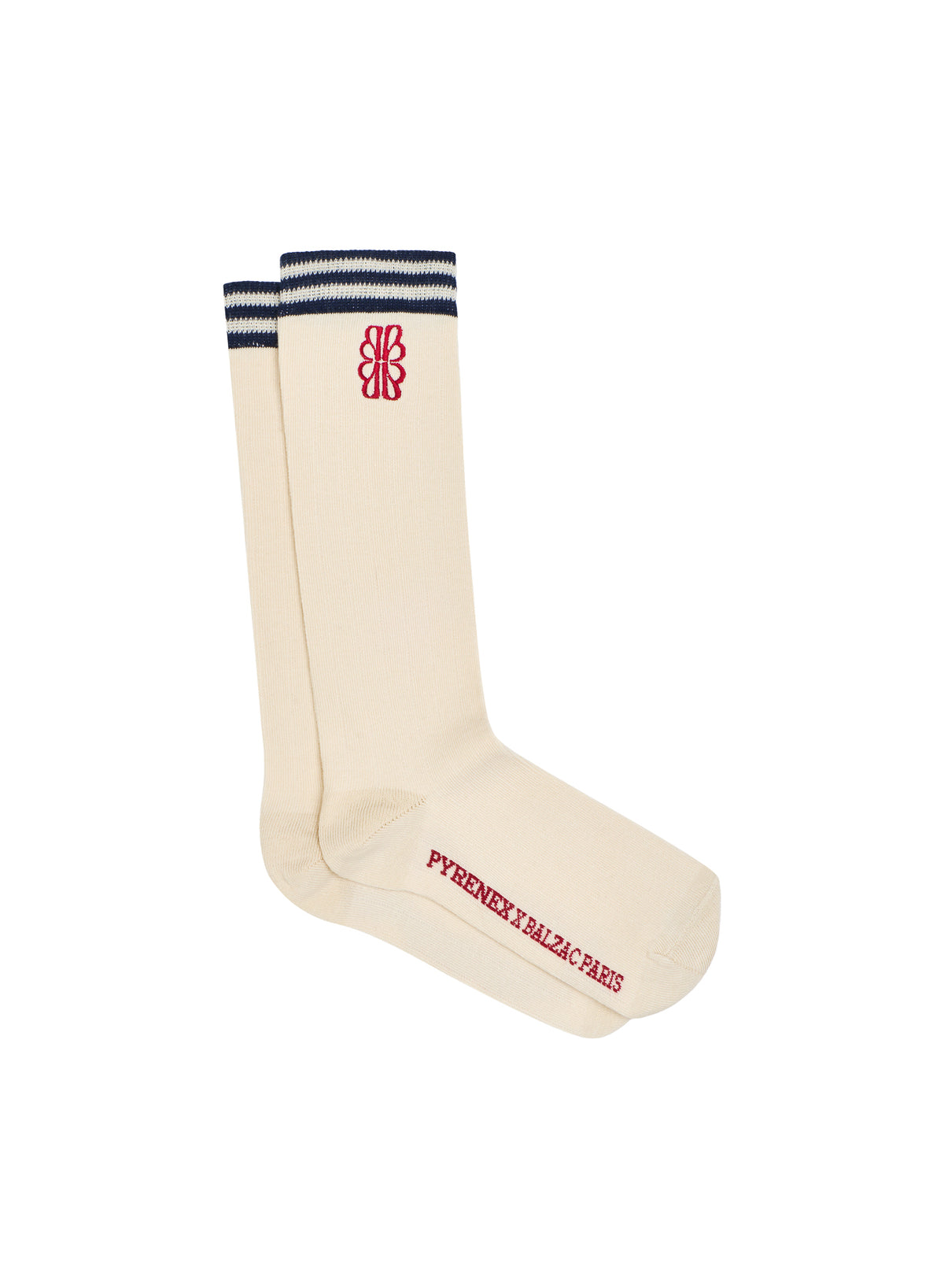 Damen-Socken aus Bio-Baumwolle Renée Pyrenex x Balzac Hellbeige-2