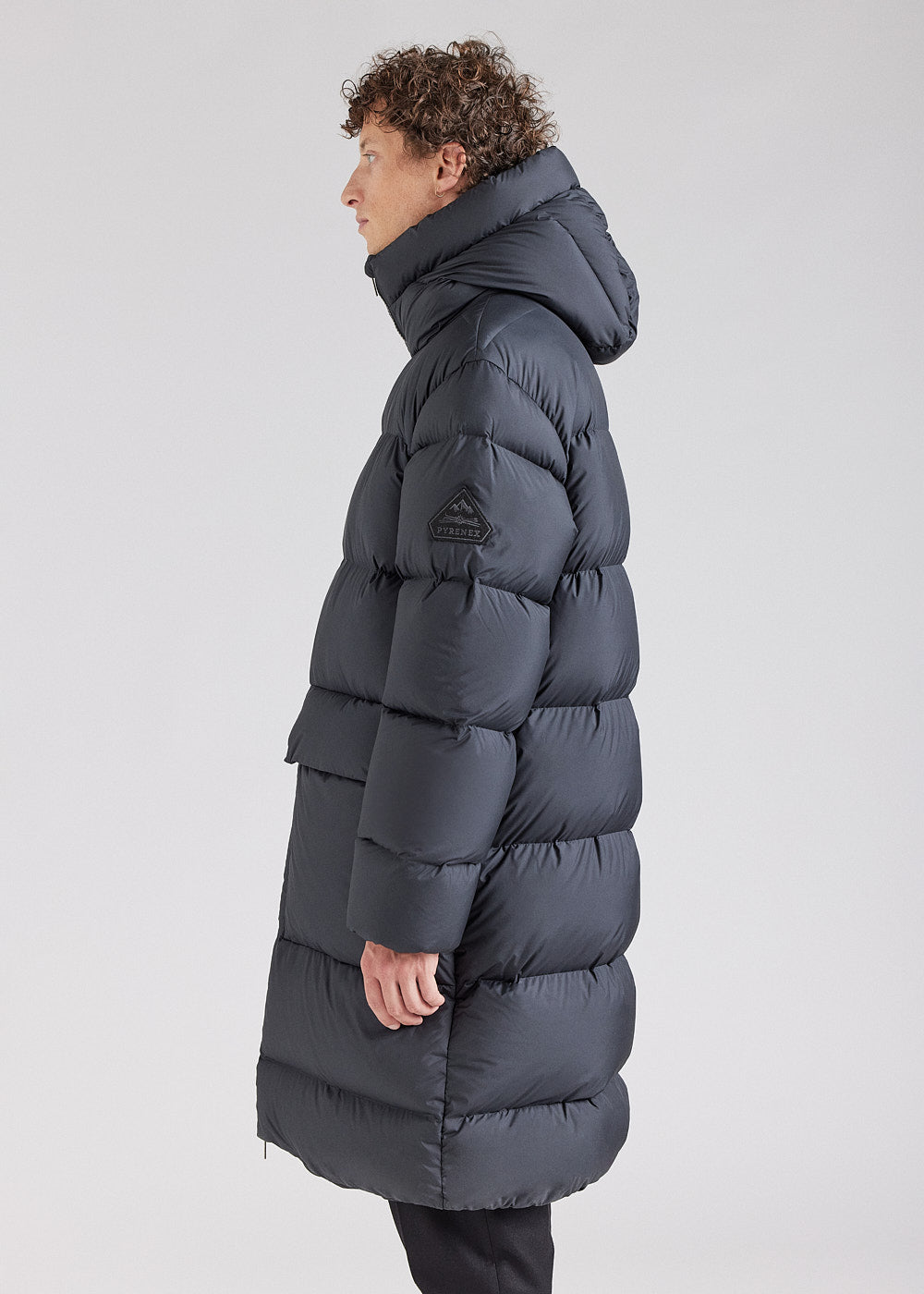 Long black Pyrenex Irek down jacket made in Saint-Sever-5