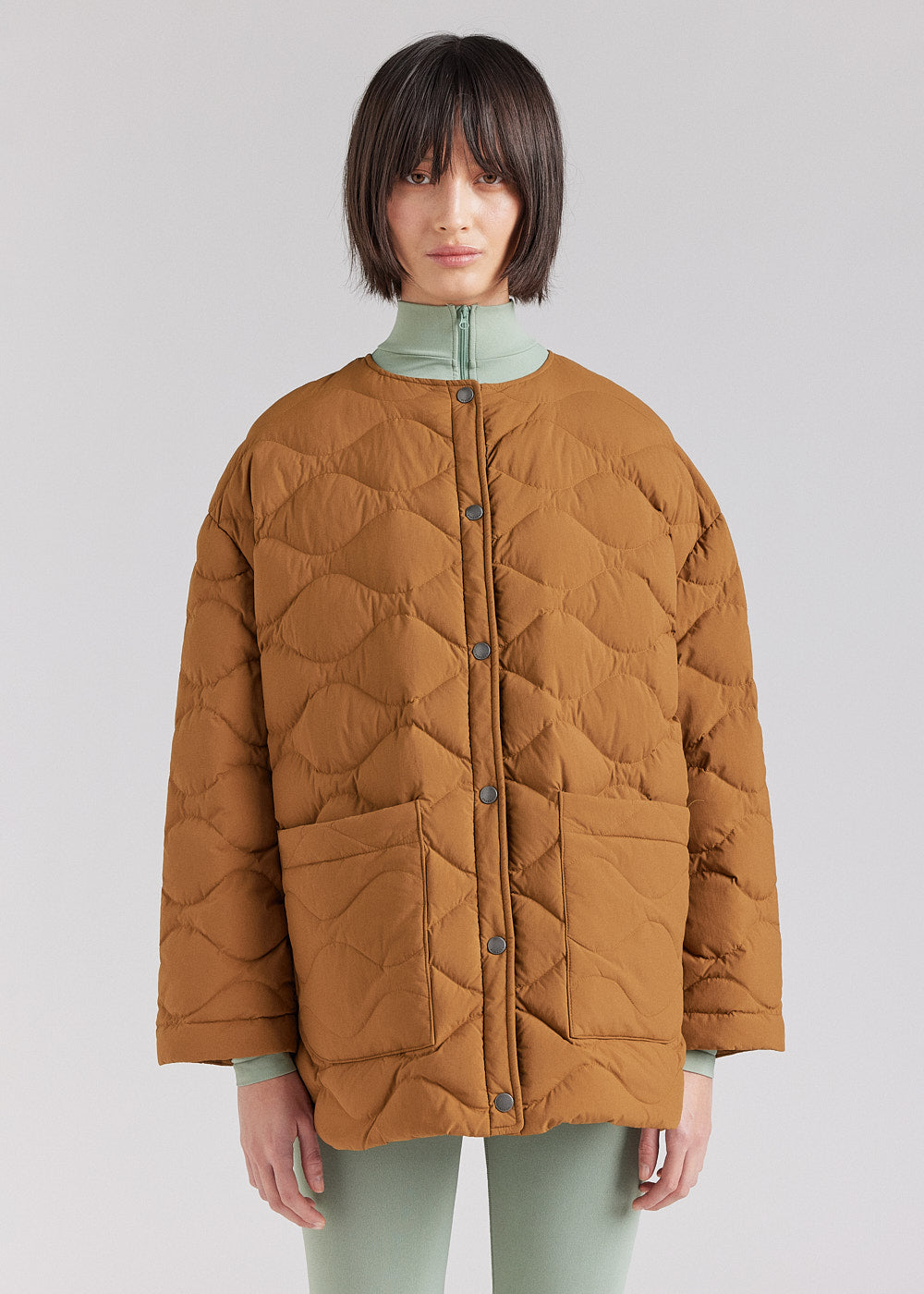 Leichte Daunenjacke für Damen Pyrenex Sienna bronzebraun-1