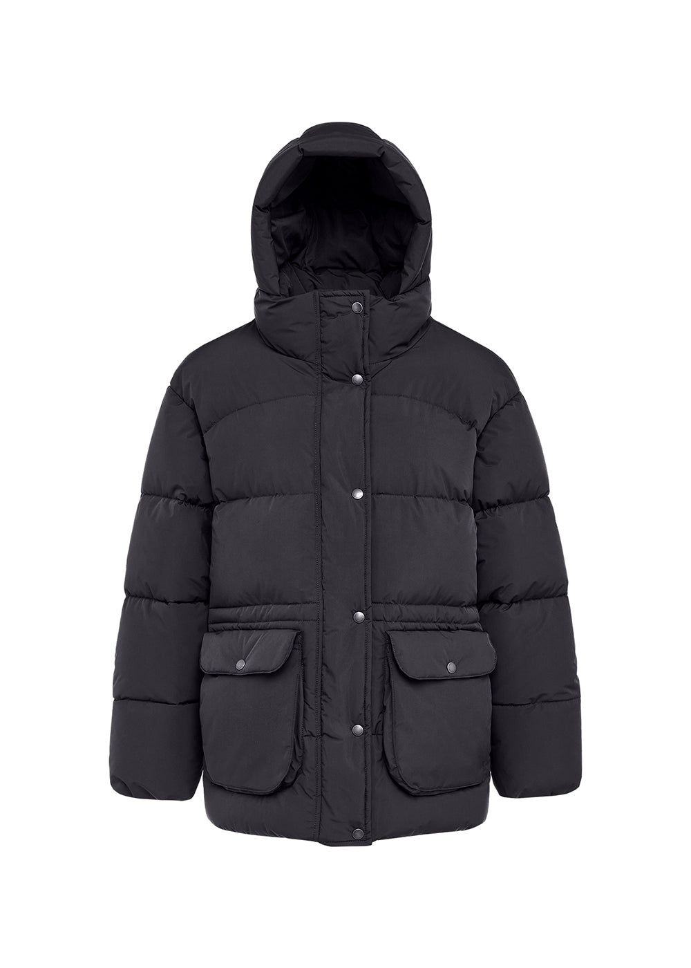 Warme Daunenjacke mit Kapuze für Damen Pyrenex Adeline schwarz-5