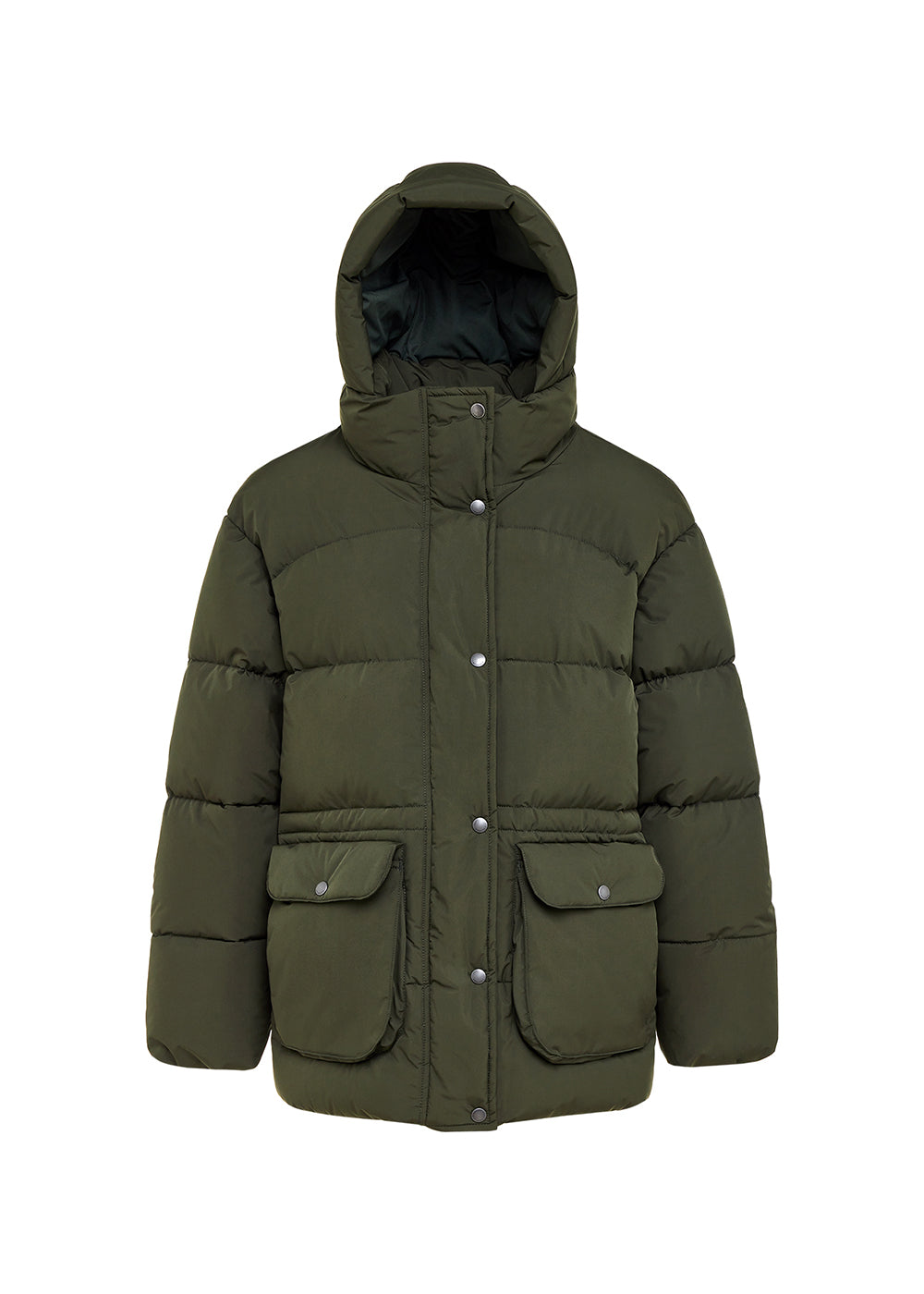 Warme Daunenjacke mit Kapuze für Damen Pyrenex Adeline Deep Khaki-6