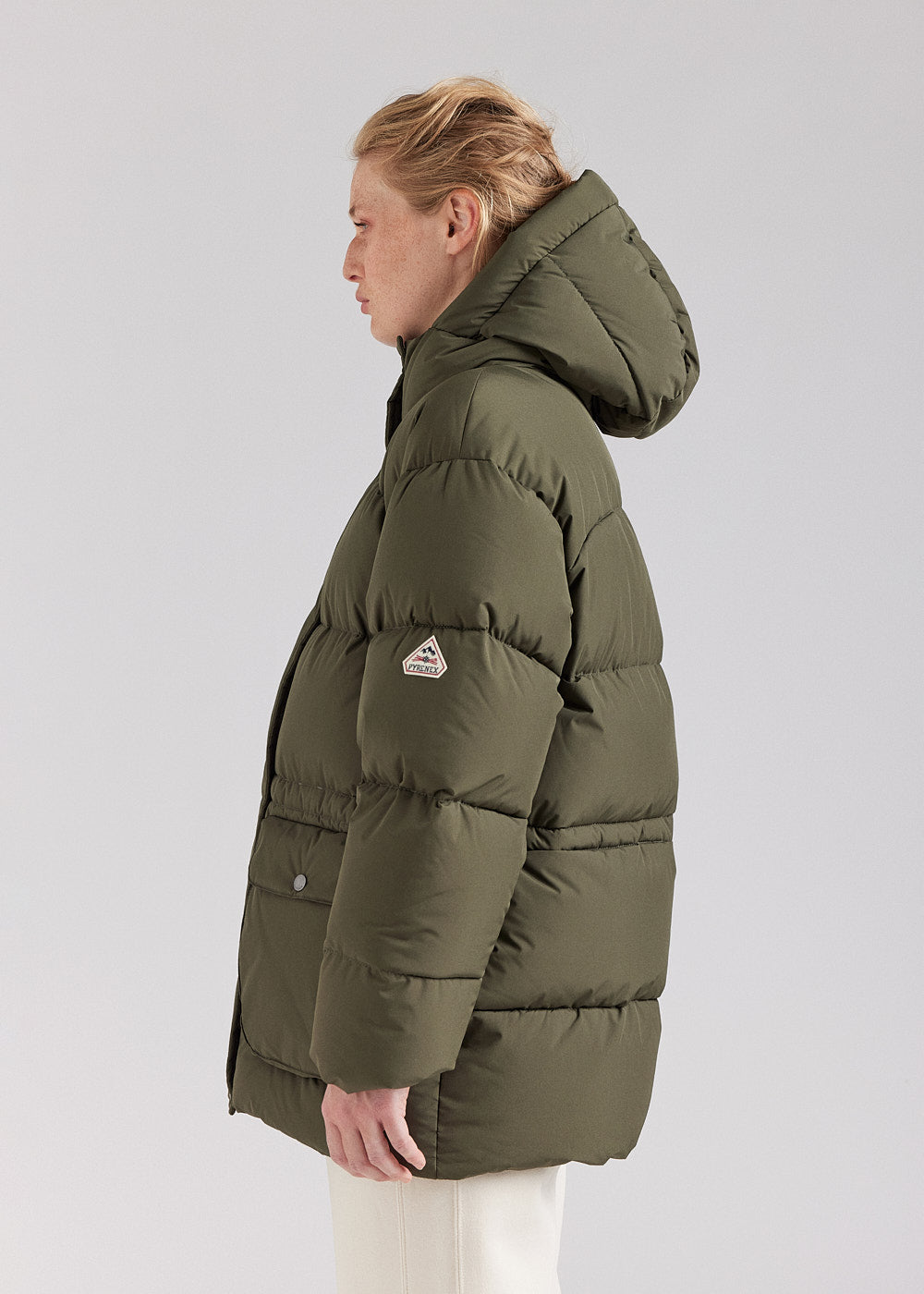 Warme Daunenjacke mit Kapuze für Damen Pyrenex Adeline Deep Khaki-4