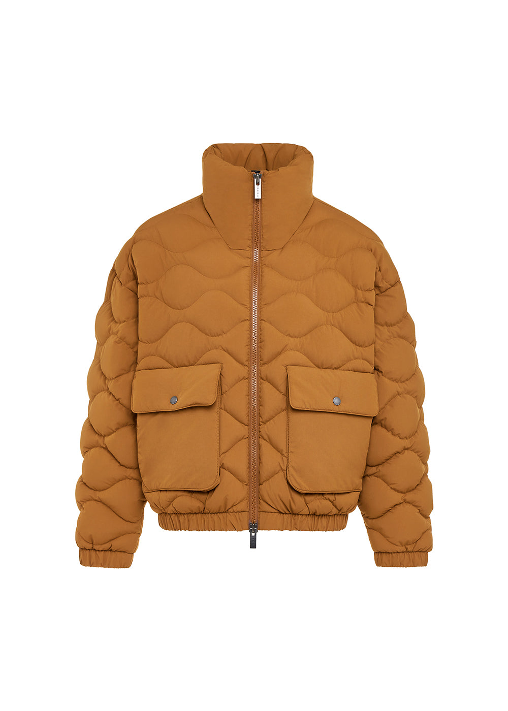 Pyrenex Enola bronze brown short bomber down jacket-5