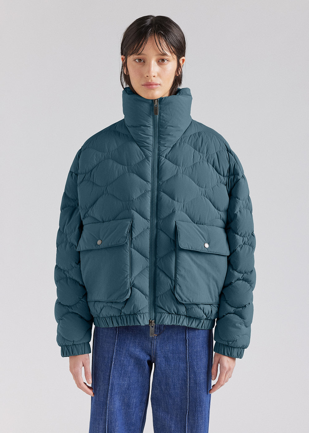 Kurze Bomber-Daunenjacke Pyrenex Enola baltic green-1