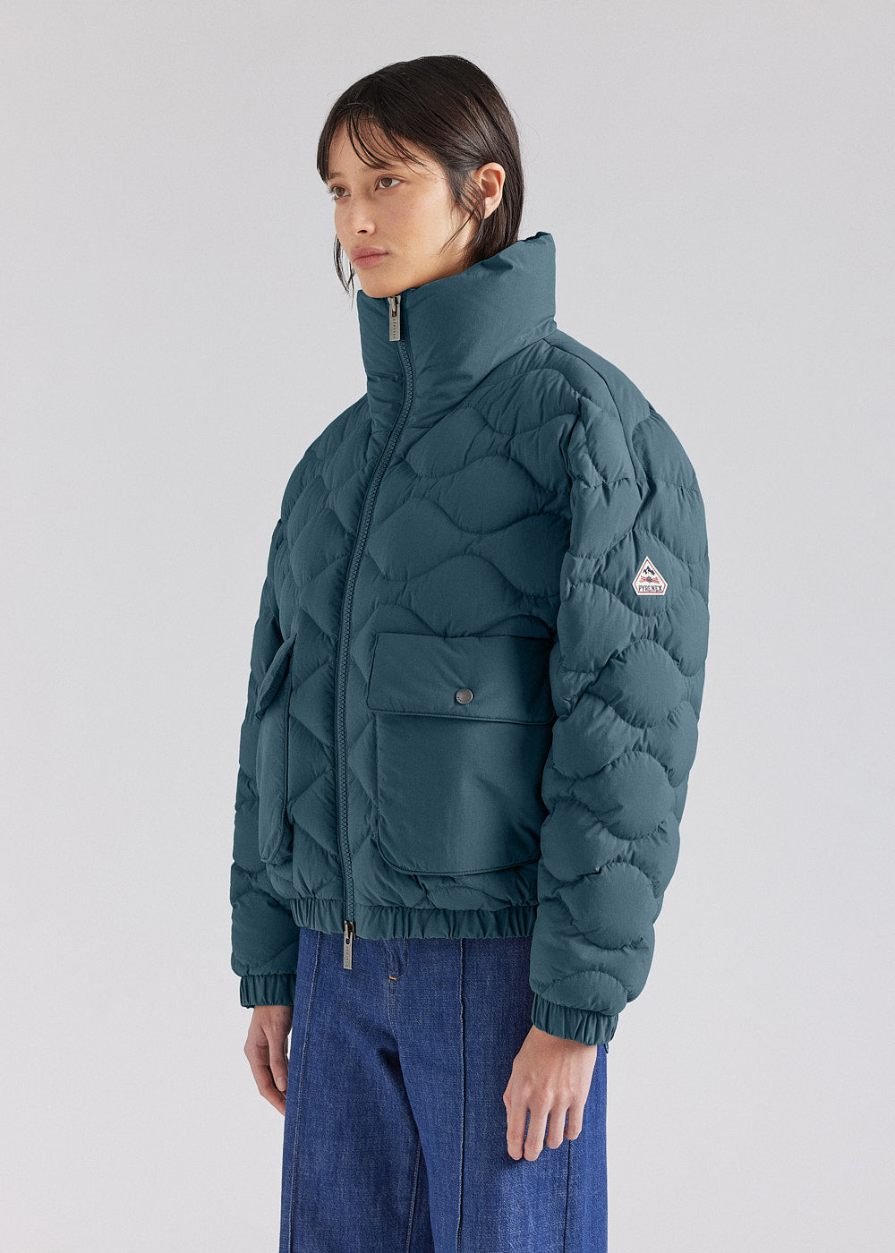 Kurze Bomber-Daunenjacke Pyrenex Enola baltic green-3