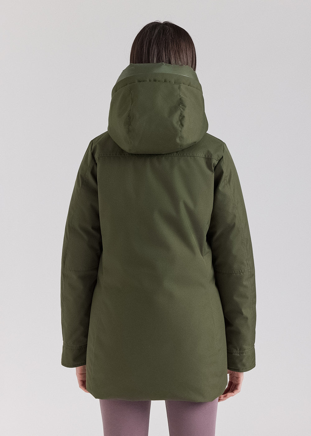 Warmer Damenparka von Pyrenex Charlotte aus natürlichen Daunen in tiefem Khaki-5