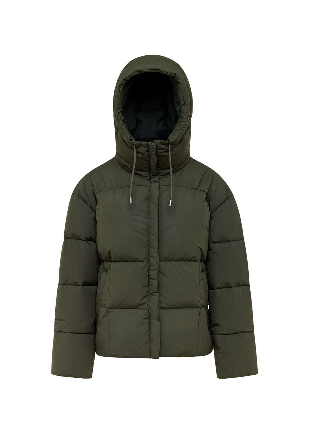 Pyrenex Harmonie women's down jacket with enveloping hood Khaki-5