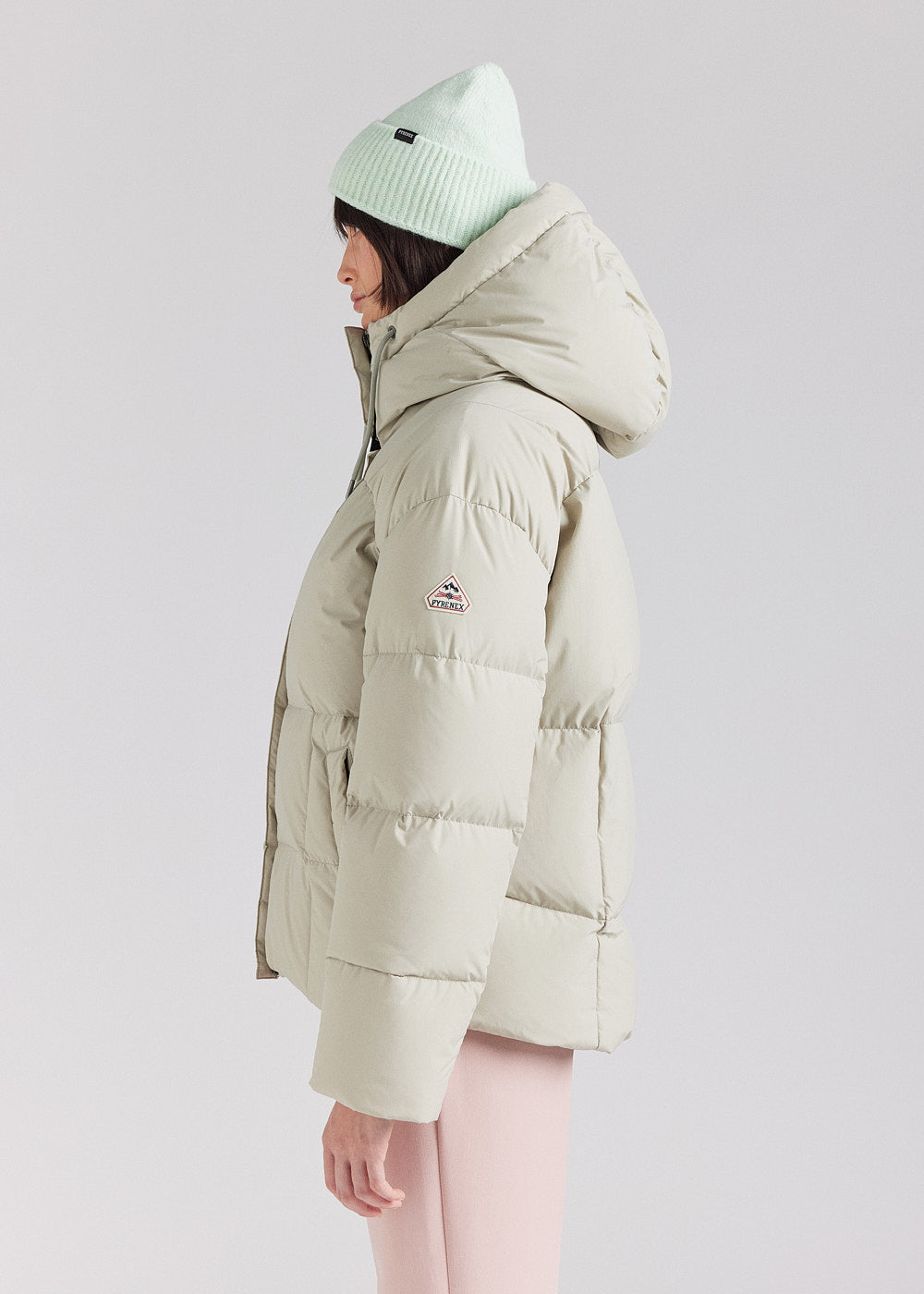 Doudoune femme a capuche harmonie willow grey