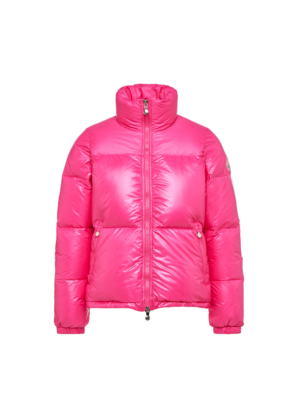 Doudoune courte et brillante pour femme Pyrenex Goldin Rose-6