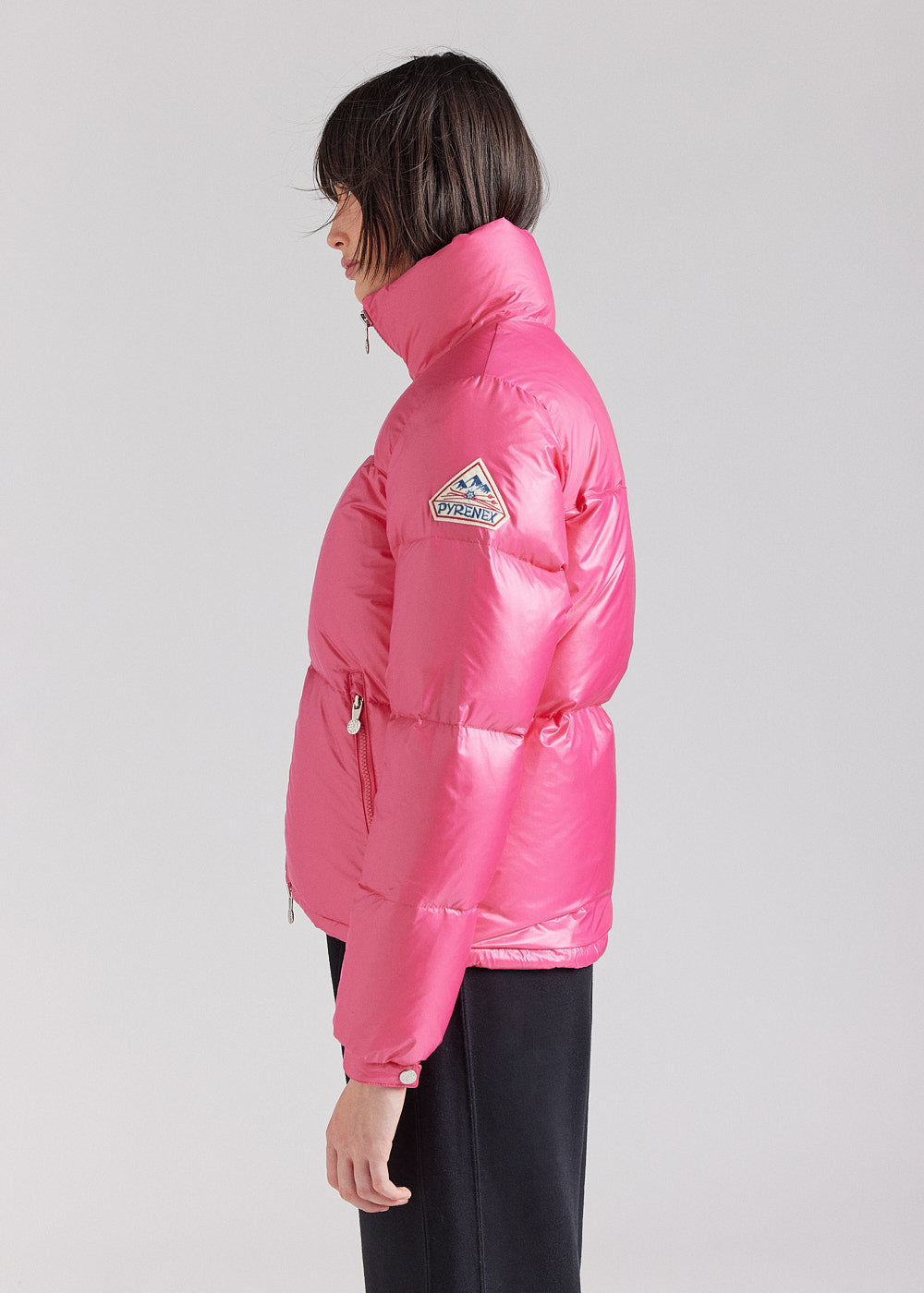 Pyrenex Goldin Rose Women's Short Shiny Down Jacket-4