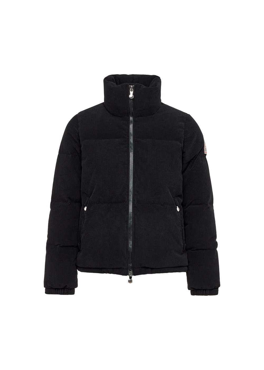 Pyrenex Goldin black corduroy short women's down jacket-5