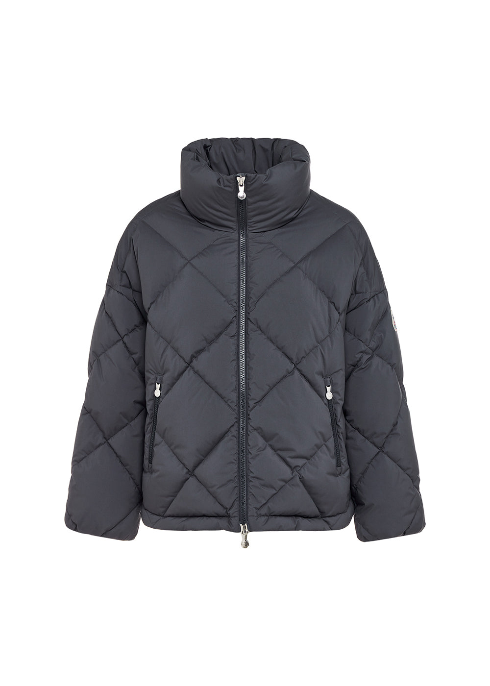 Pyrenex Adele Women's Oversized Down Jacket with Wrap Collar Ebony-6