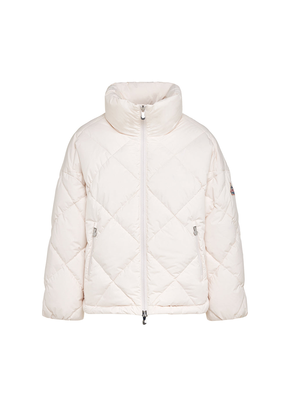 Pyrenex Adele Women's Oversized Down Jacket with Wrap Collar Chalk-5