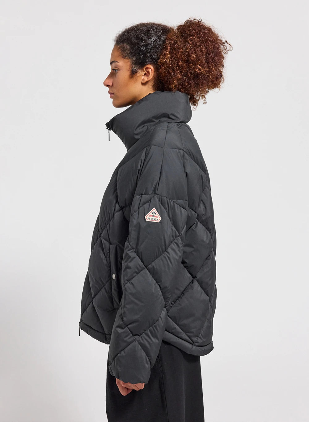 Doudoune oversize femme Pyrenex Adele avec col enveloppant noire-3
