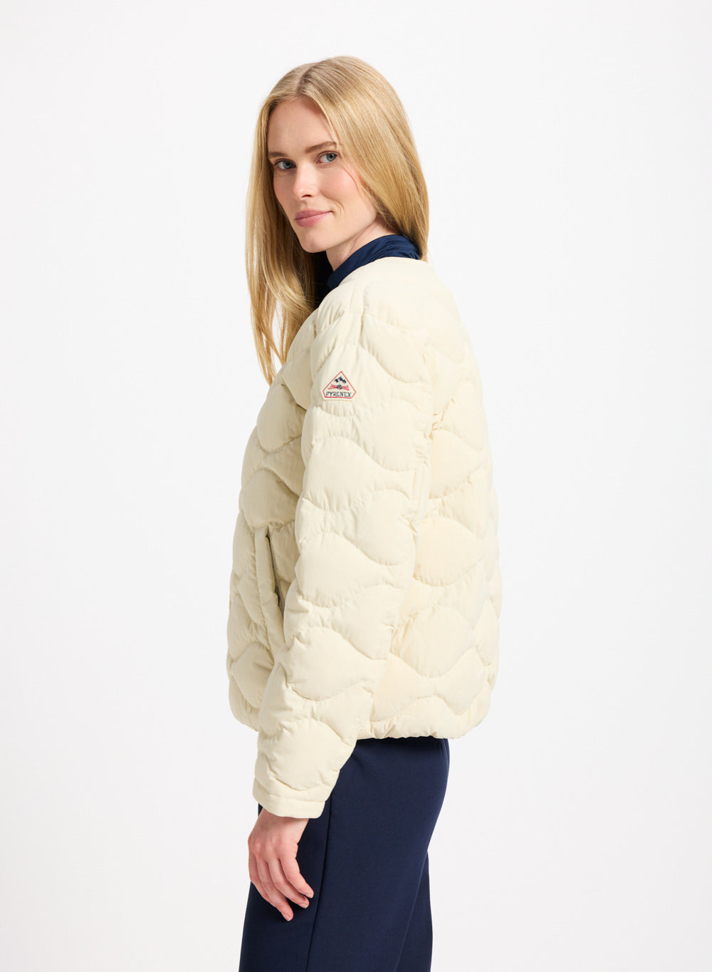 Doudoune légère Nacre pour femme blanche-3