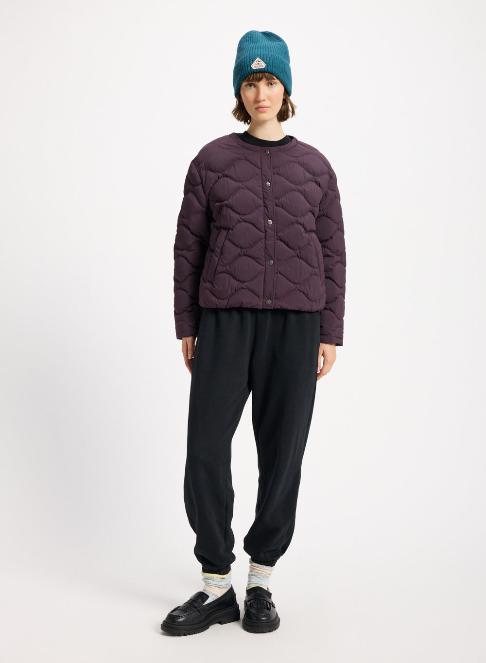 Doudoune légère Nacre pour femme bordeaux-3