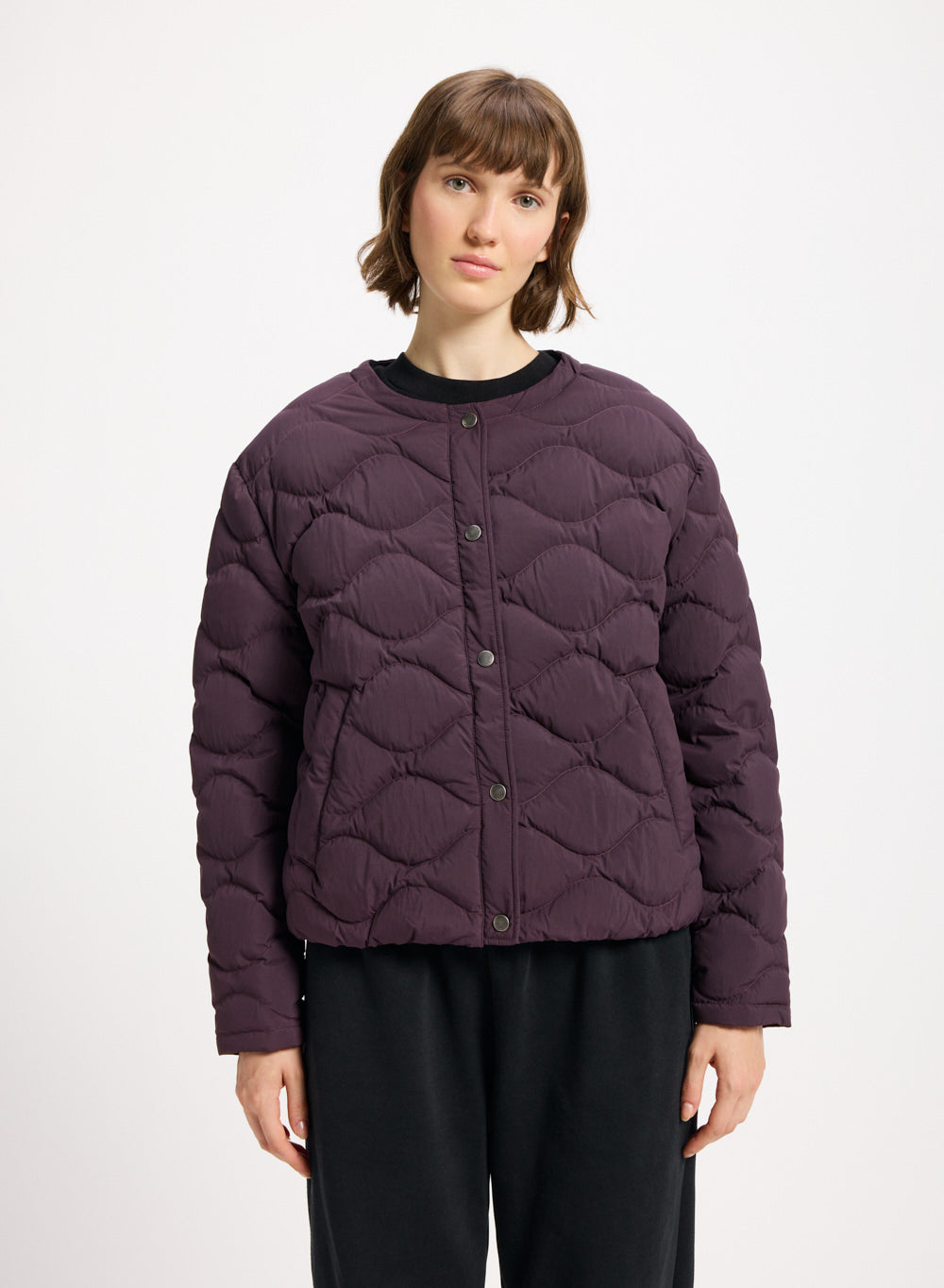 Doudoune légère Nacre pour femme bordeaux-1