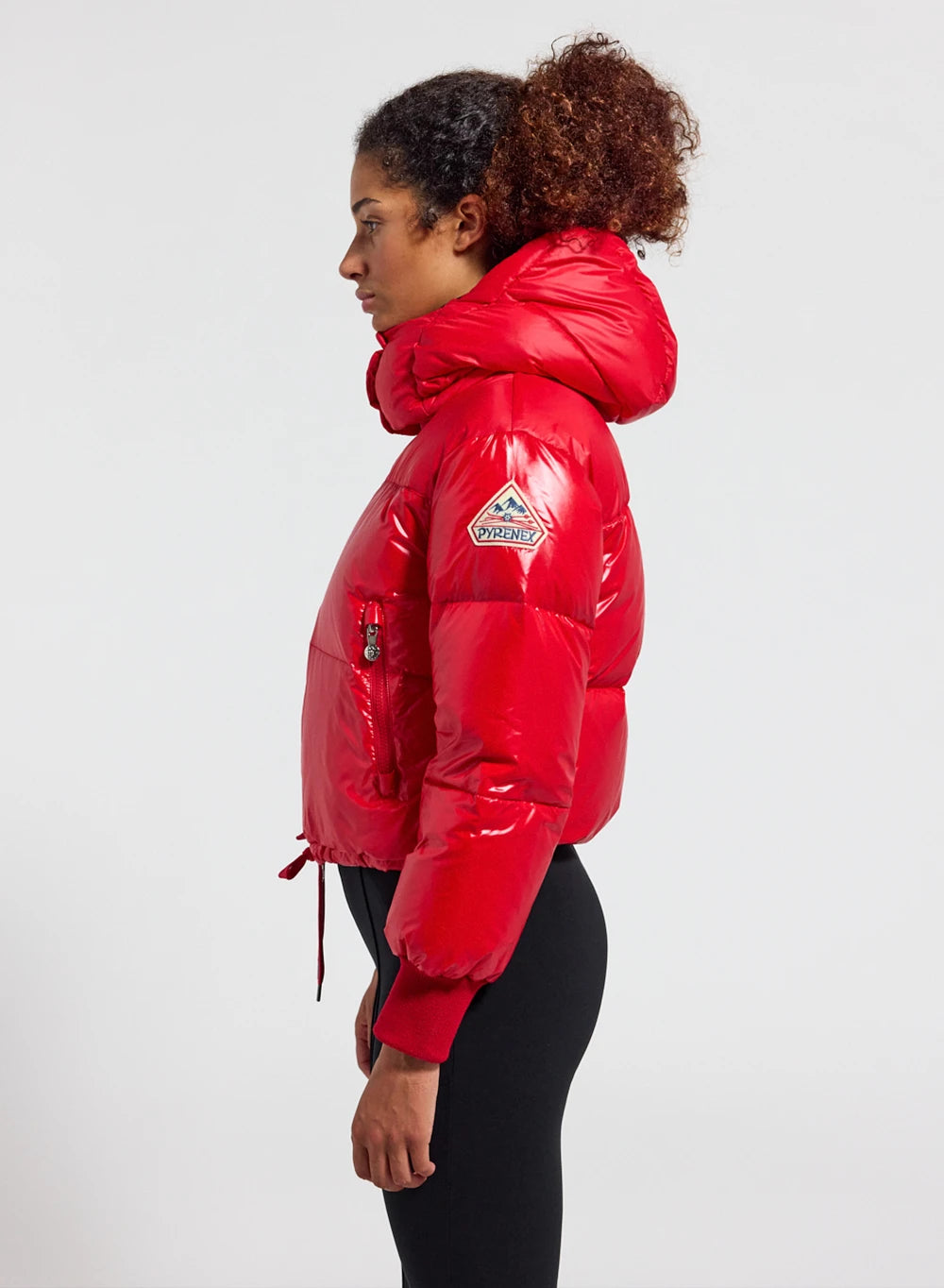 Doudoune courte à capuche pour femme Pyrenex Altic rouge