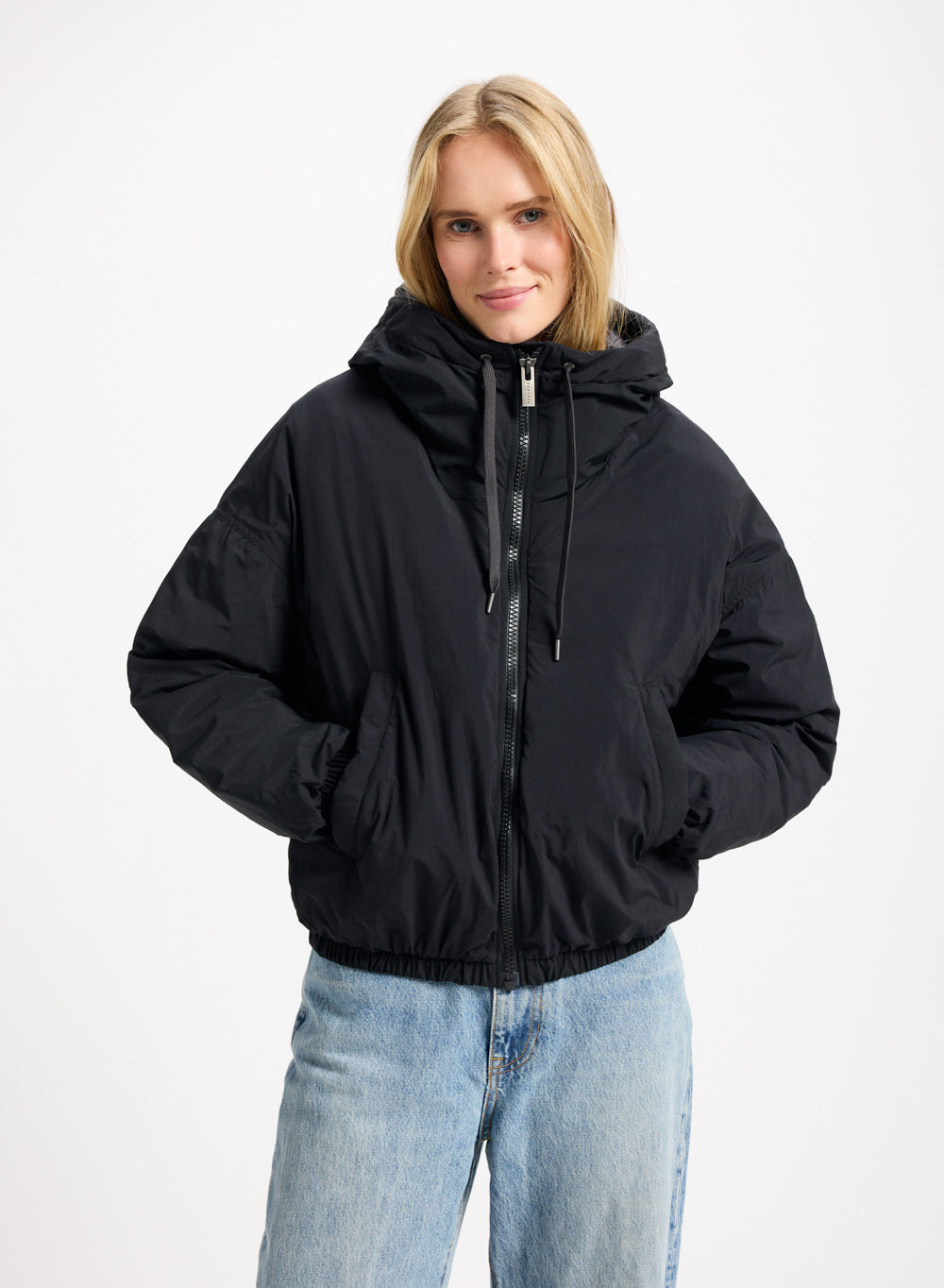 parka courte femme noire attitude