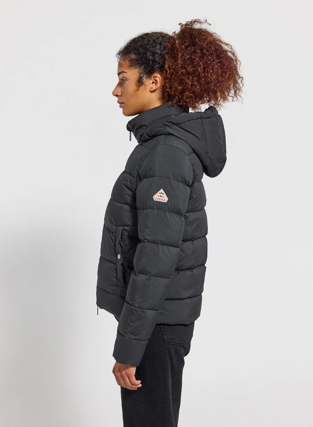 Pyrenex Spoutnic women's down jacket with removable black hood-3