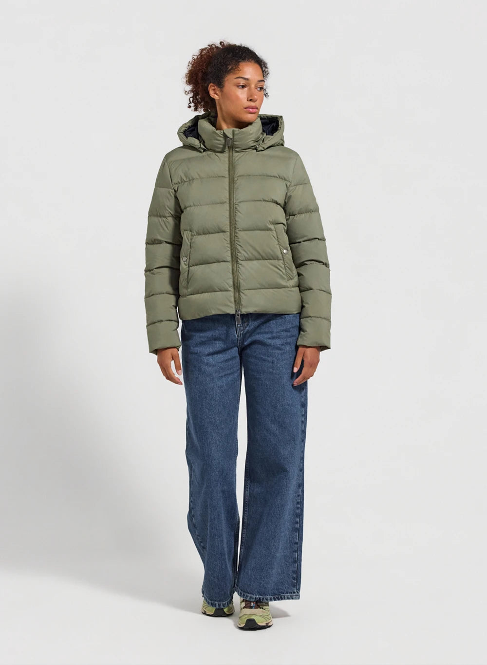 Pyrenex Spoutnic Damen-Steppjacke mit abnehmbarer Kapuze hellkhaki-2