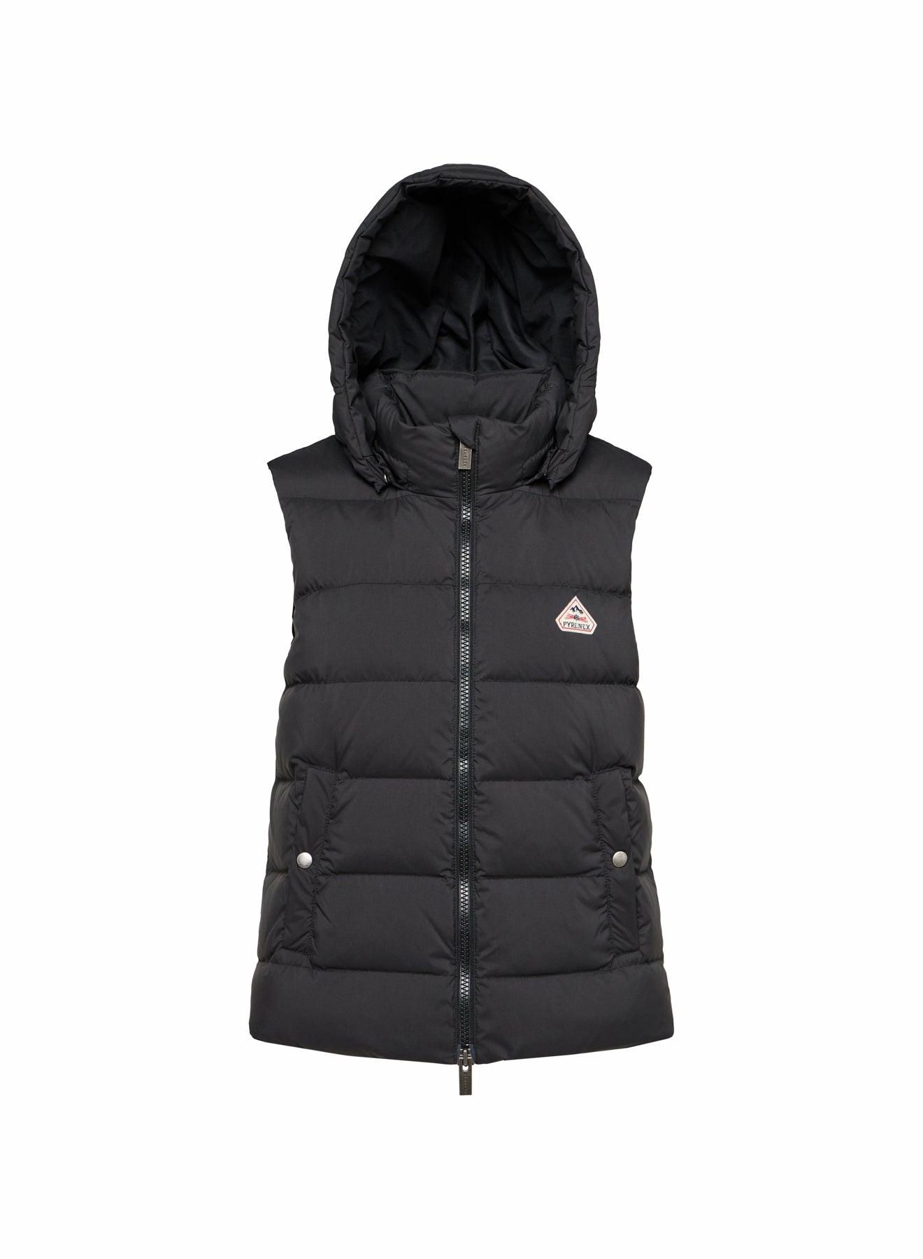 Ärmellose Damen-Daunenjacke Pyrenex Spoutnic mit abnehmbarer Kapuze in Schwarz-4